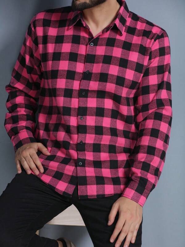 Blusa Camisa social Xadrez Masculina Manga Longa -- modelo novo
