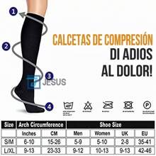 Medias Calcetas Compresión Alivia Varices Y Circulación 6par - Multicolor - Ver 3
