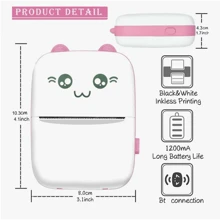 Mini Impresora Portátil De Etiquetas Adhesivas, Impresora De Fotos, Pequeña Impresora Inalámbrica De Imágenes, Impresora Portátil Para Teléfono Móvil - Multicolor - Ver 6