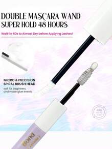 Lash Bond And Seal 6ml, Single Lash Glue And Seal Super Hold DIY Eyelash Extension 2-In-1 Kit, Lasts 48-72 Hours Waterproof Cluster Lash Glue, Suitable For Daily & Party Sensitive Eyes Eyelash Extension Cosmetics Lash Glue, Eyelash Glue - Purple - View 11