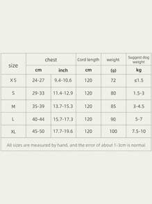 1set Black New Design Pet Chest Back Strap With Reflective And Breathable Dog Leash, Suitable For Small And Medium-Sized Dogs, Perfect For Outdoors And Travels - Black - View 3