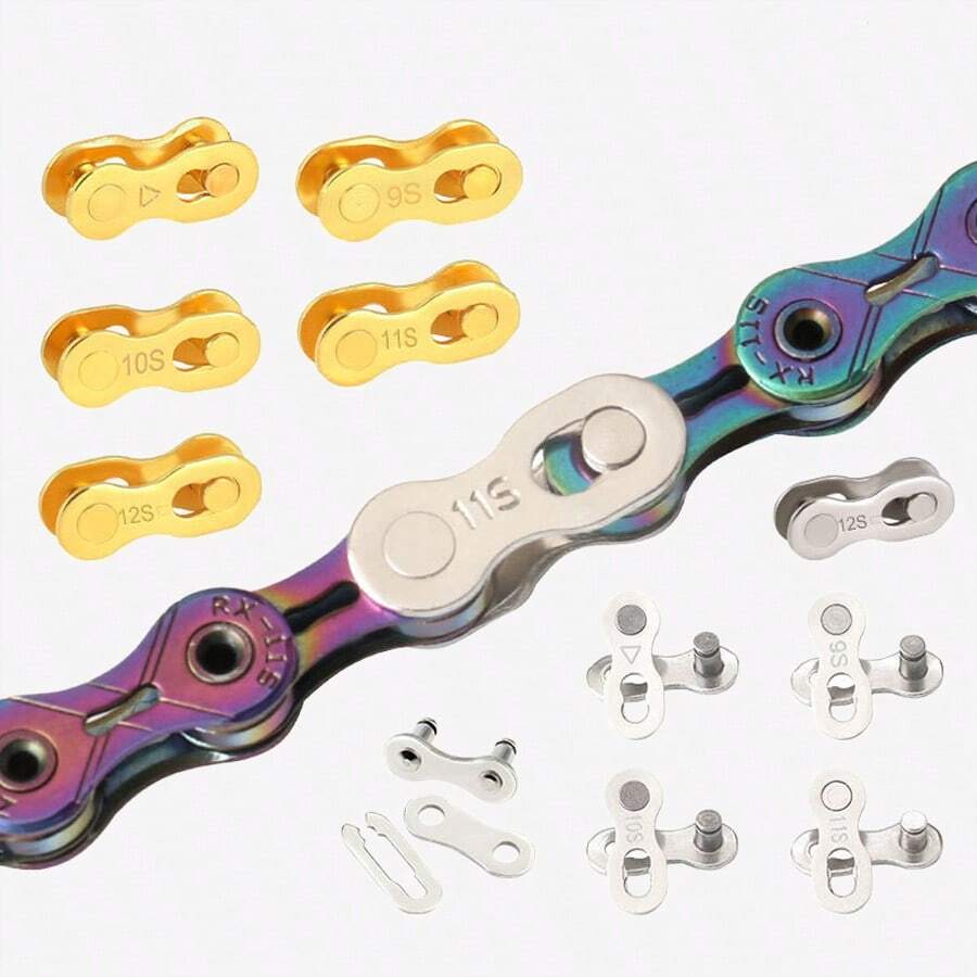 3pairs 11 Speed Chain Magic Buckle, Quick Release Chain Connector For Mountain Bike Road Bicycle Chain - Silver - View 1