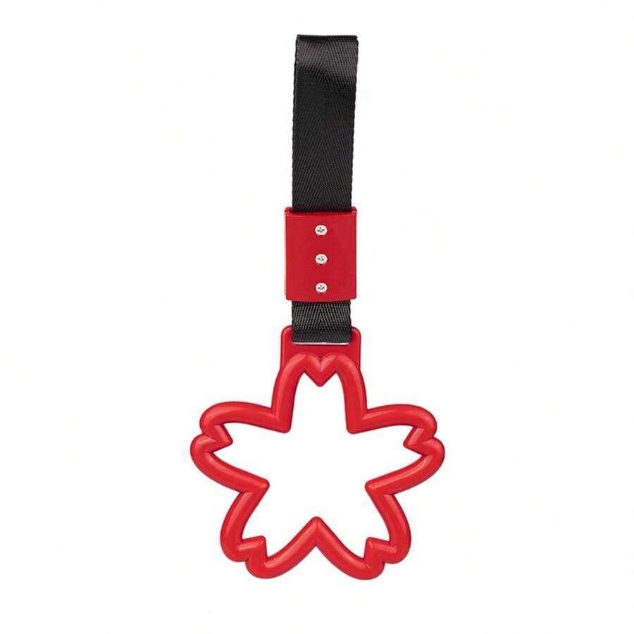 1pc JDM Racing Car Tsurikawa Subway Train Handle Ring Warning Hanging Ring Tow Hook - Red-black Belt - View 1