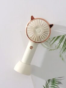 AOYI 1 Rechargeable 500mAh Battery Powered Portable Handheld 3-Speed Adjustable LED Lighting Outdoor Mini Cat Ear Fan