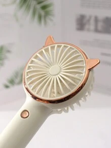 AOYI 1 Rechargeable 500mAh Battery Powered Portable Handheld 3-Speed Adjustable LED Lighting Outdoor Mini Cat Ear Fan