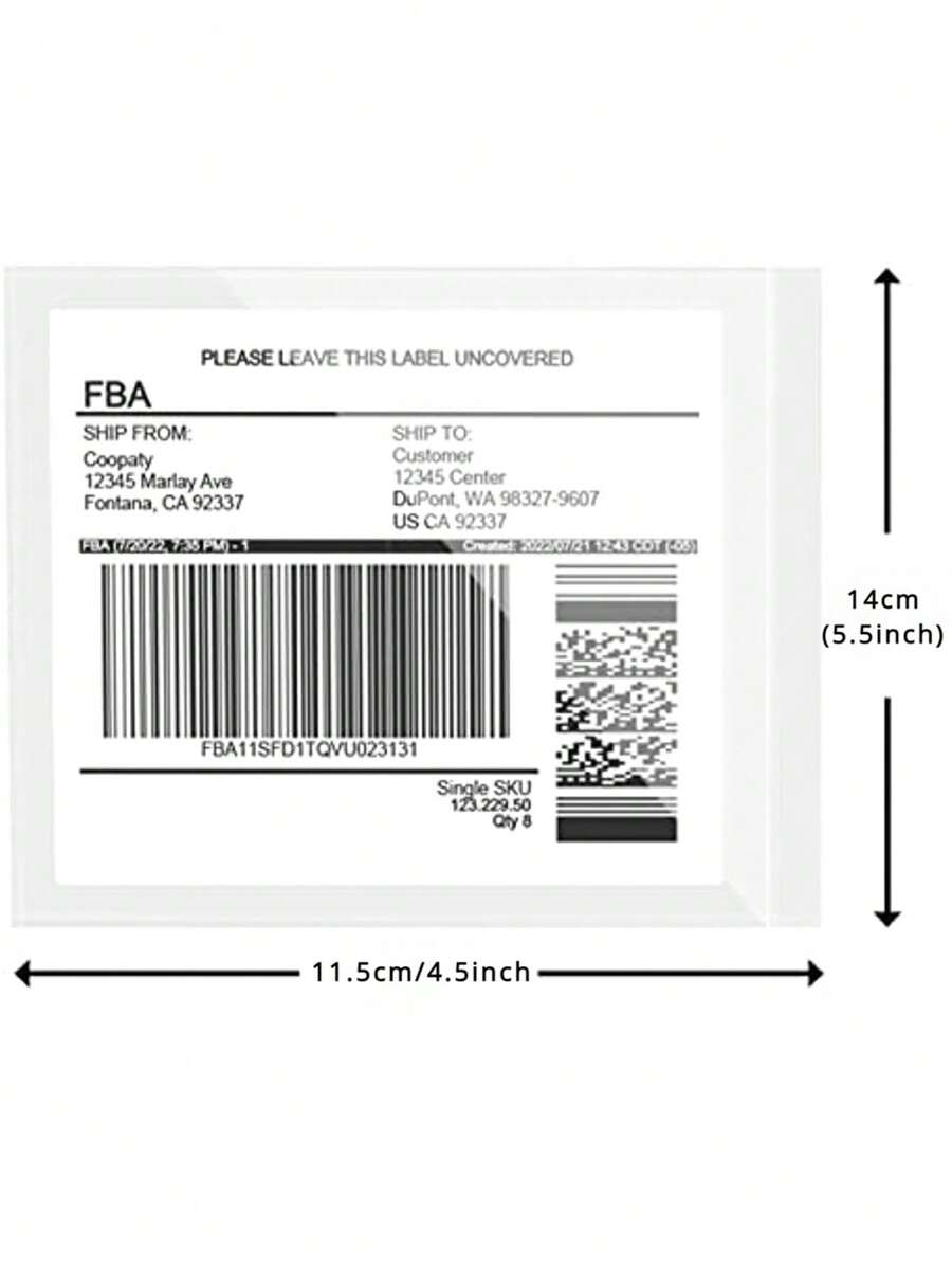 10PCS Packing List Pouches Packing Slip Envelope Pouches Clear Self