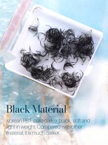 SONG LASHES 10D 预制扇形假睫毛，根部纤细，专业美睫师适用，适用于睫毛簇、单根假睫毛、假睫毛等。 - 黑色 - 查看 5
