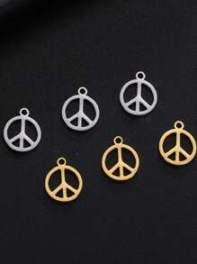 5pcs/Set Stainless Steel Ribbon Shaped, Tree Of Life, Flower And Miniature Thank You Pendant For Diy Making Bracelet, Necklace, Bag Decor, Etc.