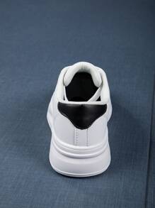 女款戶外黑白圓頭綁鞋厚底平台鞋,運動休閒 - 黑與白 - 查看 6