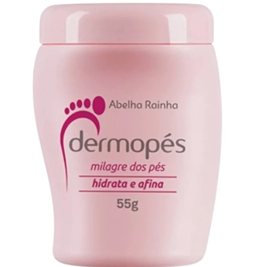 Creme Milagre Dos Pés Hidrata e Afina Dermopés 55g - Abelha Rainha - Rosa Bebê - Visão 1