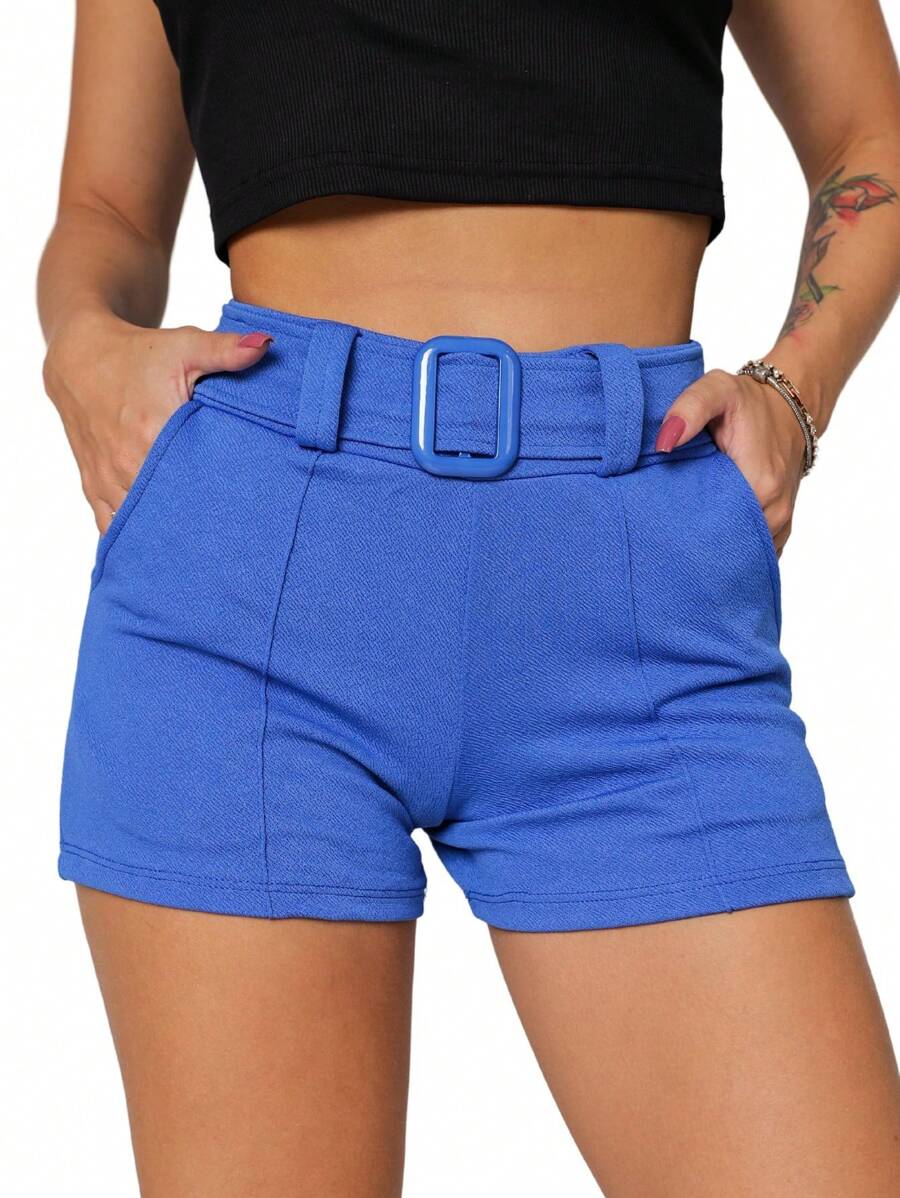 Women Shorts - 寶藍色 - 查看 1
