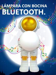 Astronaut Design Portable Bluetooth Speaker Rechargeable Battery With Fm Radio - White - View 1