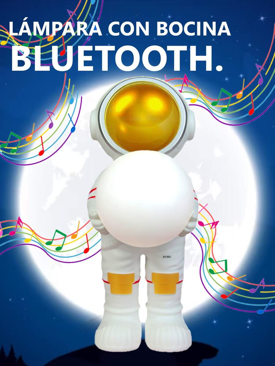 Astronaut Design Portable Bluetooth Speaker Rechargeable Battery With Fm Radio - White - View 1