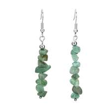 1 par de pendientes asimétricos de acero inoxidable con piedras trituradas - Multicolor - Ver 19