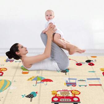Baby Play Mat For Crawling, Folding Thick Waterproof Foam Cushion For Home Living Room, Playroom, Nursery