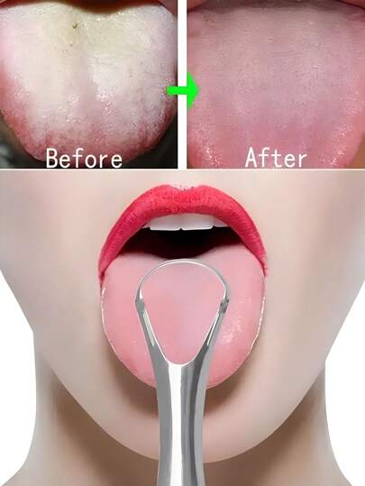 Portable Stainless Steel Tongue Scraper - Portable And Compact For Effective Tongue Cleaning