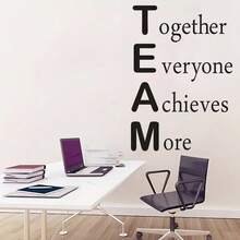 BRUP Inspirational Quotes "Together Everyone Achieves More"Wall Stickers Add The Power Of Unity For Office Decoration Wall - Multicolor - View 5
