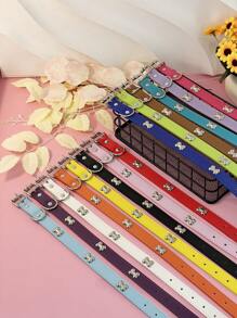 Suministros Mascotas, Collar Punk Estilo Pu Con Decoración De Huesos Y Colores Múltiples, Adecuado Para Perros Grandes, Medianos Y Pequeños - Negro - Ver 5