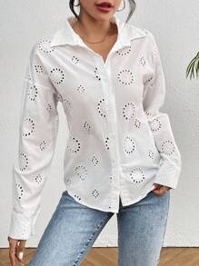 Women Blouses - 白色 - 查看 3