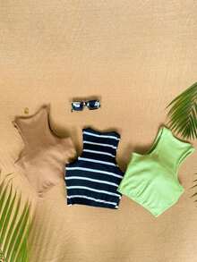 Women Tank Tops & Camis - màu xanh lá - Xem 2