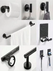Bathroom Shelves Bathroom Storage - Black - View 2