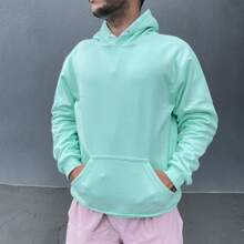 Men Hoodies - Màu xanh Bạc hà - Xem 1