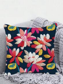 1 Miếng Nhiệt đới Thực vật Cây Và Thiết kế lá Trừu tượng Vẽ bằng tay Mô hình hoa Hình vuông Nắp đệm , Mềm mại Thoải mái Thoáng khí Lông tơ Ngắn Vỏ gối Đối với Nhà  , Phòng khách , Sofa , Ô tô/xe hơi , Vô hình Dây kéo Khép kín , Dễ Đến Rửa , Trung bình Kích thước - Màu xanh hải quân - Xem 1