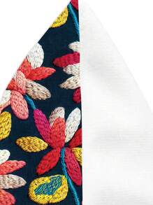 1 Miếng Nhiệt đới Thực vật Cây Và Thiết kế lá Trừu tượng Vẽ bằng tay Mô hình hoa Hình vuông Nắp đệm , Mềm mại Thoải mái Thoáng khí Lông tơ Ngắn Vỏ gối Đối với Nhà  , Phòng khách , Sofa , Ô tô/xe hơi , Vô hình Dây kéo Khép kín , Dễ Đến Rửa , Trung bình Kích thước - Màu xanh hải quân - Xem 5