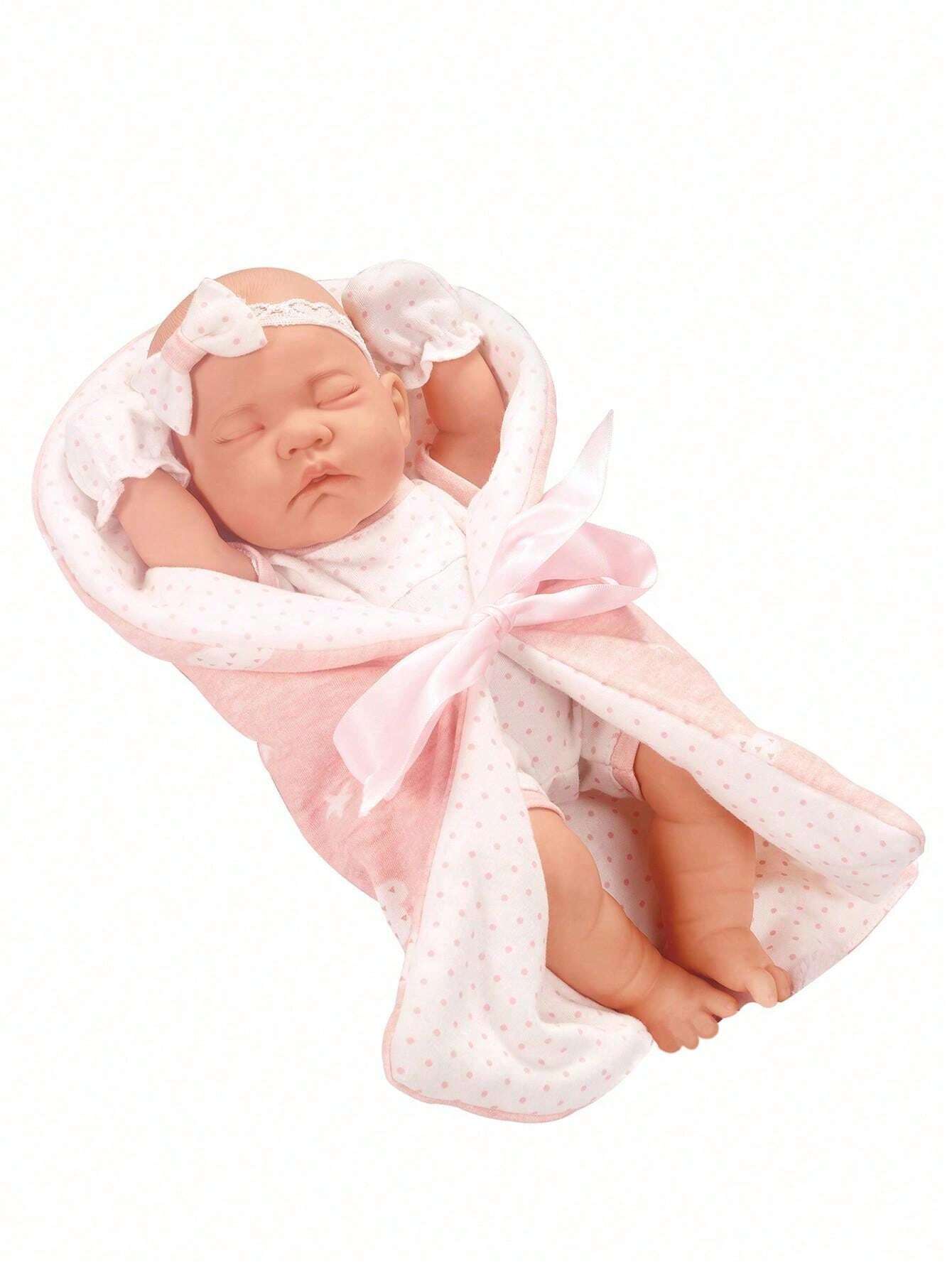 Pink Plush Blanket Doll 14inch Vinyl Doll Companion Doll For Kids Cute