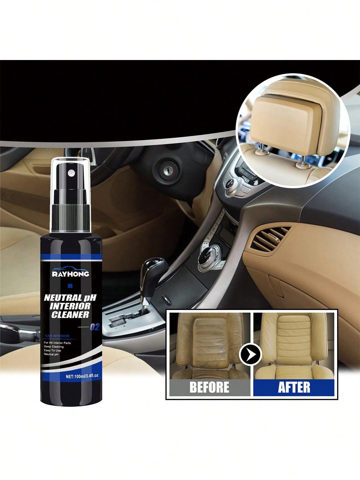 1pc 100ml MultiPurpose Car Leather Cleaner Deeping Cleaning Automotive