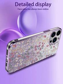 1 Ốp điện thoại TPU màu tím có họa tiết hoa và 1 miếng dán thẻ lấp lánh chuyển màu tím/ Ốp điện thoại lấp lánh/ Ốp điện thoại có dây đeo cổ tay/ Ốp điện thoại vui nhộn/ Ốp điện thoại iPhone/ Ốp điện thoại Android/ Ốp điện thoại/ Ốp điện thoại/ Ốp điện thoại Oppo/ Tương thích với iPhone 15 Pro Max/ Ốp điện thoại Iphone 14 Pro Max/ Ốp điện thoại A52 4g/ Ốp điện thoại A31 4g/ Ốp điện thoại A23/ Ốp điện thoại Redmi Note 11 Pro 4g/ Ốp điện thoại Redmi Note 12 4g/ Ốp điện thoại Oppo A54/ Ốp điện thoại A14/ Ốp điện thoại A54 - Màu tím - Xem 4