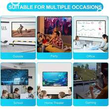 Projector Screen 60 Inch 16:9 HD Foldable Wrinkle-Proof Portable Projector Screen,Suitable For Home Theater,Outdoor,Party,Gaming,Support Double-Sided Projection. - White - View 8