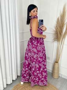 Women Dresses - 玫瑰紅 - 查看 3