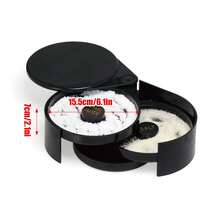 3 Tier Glass Rimmer Margarita And Rimmer Foldable And Portable Salt And Sugar Spice Container Bar Accessories For Home Or Professional Bars - Black - View 2