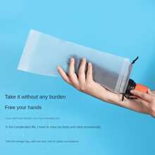 Brown Rope Matte Transparent Umbrella Storage Bag, Reusable Drawstring Umbrella Case, Portable Umbrella Organizer Cover School Supplies School Accessories Back To School University Students