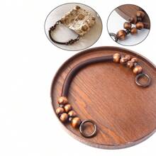 Accesorios De Asa De Bolso Diy De Cuentas De Madera Tejidas De Época Con Cuerda De Nylon, Asa De Cuentas De Madera Para Bolso De Muñeca - Marrón - Ver 6