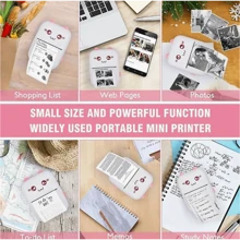 Mini Impresora Portátil De Etiquetas Adhesivas, Impresora De Fotos, Pequeña Impresora Inalámbrica De Imágenes, Impresora Portátil Para Teléfono Móvil - Multicolor - Ver 2