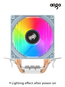 Bộ làm mát CPU không khí Aigo ICE400SE 4 ống dẫn nhiệt làm mát bằng quạt 3PIN PWM RGB Quạt yên tĩnh cho Intel 115X 1200 1700 AM4 AM5 AMD - trắng - Xem 3