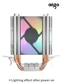 Bộ làm mát CPU không khí Aigo ICE400SE 4 ống dẫn nhiệt làm mát bằng quạt 3PIN PWM RGB Quạt yên tĩnh cho Intel 115X 1200 1700 AM4 AM5 AMD - trắng - Xem 4