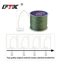Ftk 114m Pe编织线 钓鱼线 8-60lb,0.1-0.4毫米,4股多丝pe线,115米 线组 - 黃色 - 查看 3