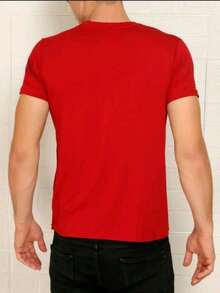 Men T-Shirts - 紅色 - 查看 2