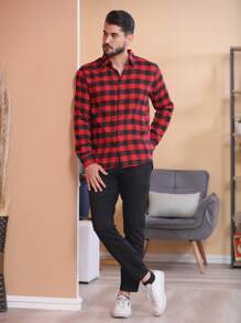 Men Shirts - Red - View 3