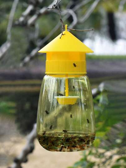1pc Outdoor Insect Trap Fruit Fly Catcher, For Fruit Flies, Needle Flies, Small Fruit Flies In Orchard And Vegetable Garden, Bee Attractant