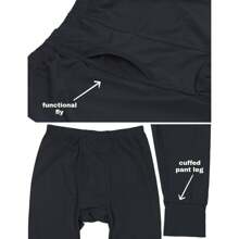ToBeInStyle Men's Thermal Underwear Sets With Soft Brush Fleece Inner Lining - màu đen - Xem 6
