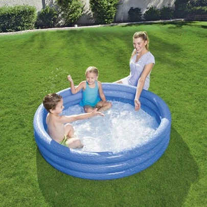 Importadora La Merced Piscina Hinchable Infantil Alberca Inflable Diseño Circular Aros De Hinchables Para Niños 1.52 mts