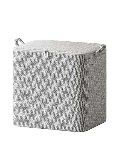 1PC Herringbone Zipper Style High-Capacity Clothing Storage Bag, Toy Storage Bag, Selected Miscellaneous Storage Bag, Best Value For Money Storage Bag, Flexible Fabric, Foldable Design, Exquisite Edging, Comfortable And Widened Handle, Two-Way Alloy Zipper, Suitable For Storing Miscellaneous Items At Home, Clothing Classification, Seasonal Bedding Storage, Vehicle Trunk Storage, Portable Storage For Travel School Organizer Bags Teacher Storage Bags