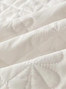 1 pieza de Protector de colchón con sábana ajustable impermeable de poliéster para ropa de cama en el hogar - blanco crema - Ver 6