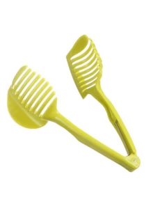 1個綠色abs手持式檸檬番茄切片機,適用於戶外野營和野餐 - 綠色 - 查看 5