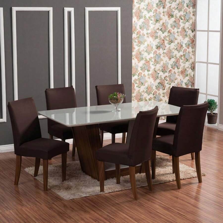 Charm Of Detail Chair Covers - Rust Brown - View 1