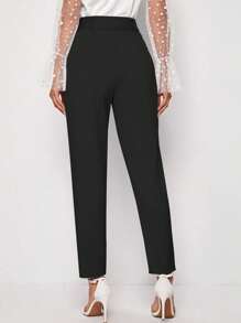 Coquette Style Wide Belt Dress Pants - 黑色 - 查看 2